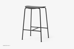 Pavilion AV36, AV37 & AV38 Hocker, AV37 - Thekenhocker (H68), Eiche schwarz lackiert | &Tradition