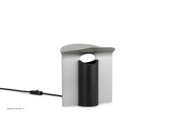 RF200 Petal Lamp, Gestell aus schwarze Eiche mit geb�rstetes Aluminium | Carl Hansen & S�n