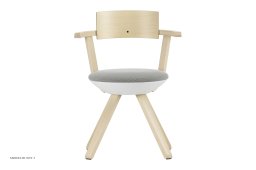 Rival Chair Drehstuhl, Birke/3D-strik schwarz-wei� | Artek