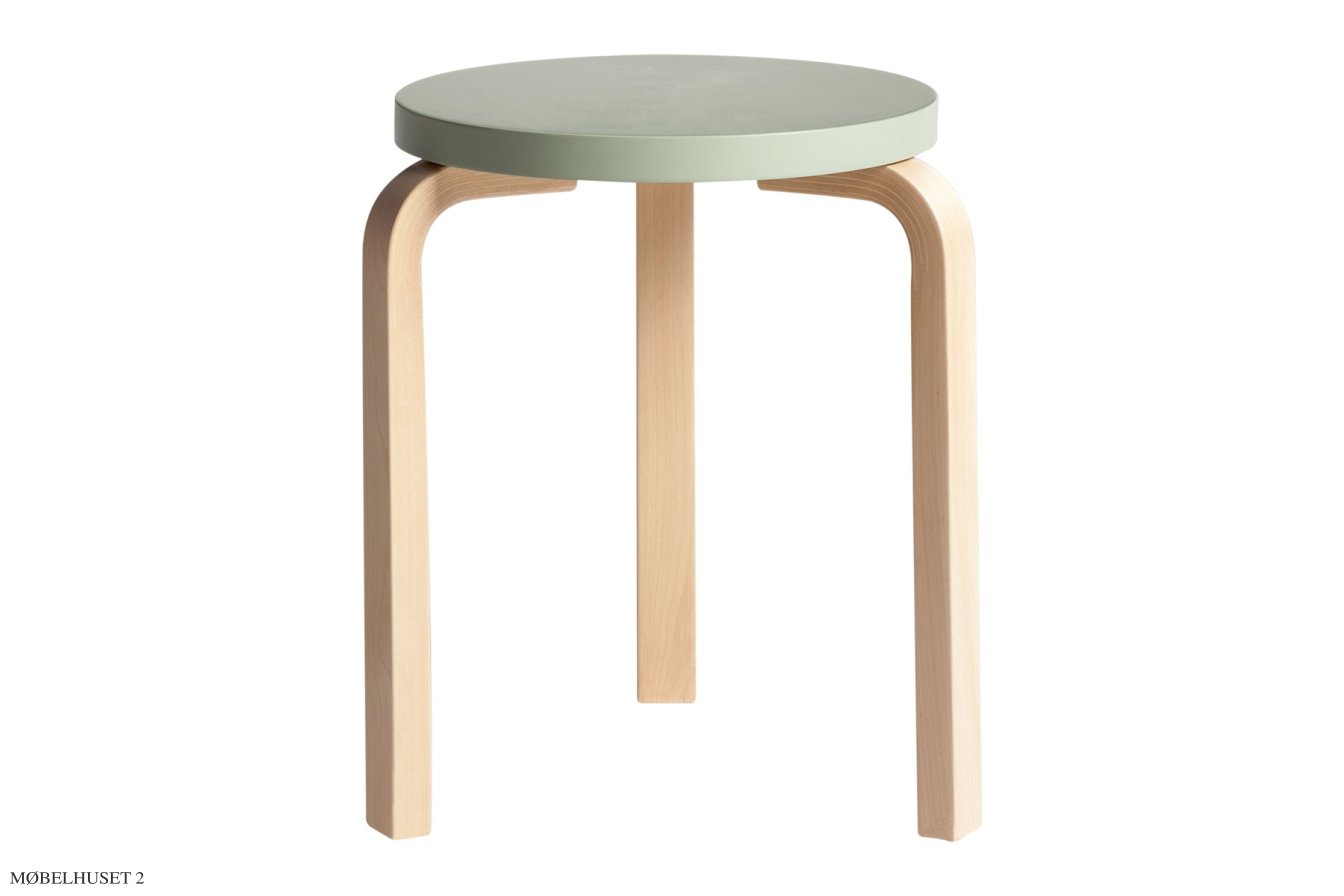 Stool 60 | Farve, Birk/gr�n lakeret | Artek