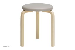 Stool 60 | Natur, Birk/l�der Prestige beige | Artek