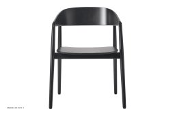 AC2 Stol b�g, Buche schwarz matt lackiert, Furnier | Andersen Furniture