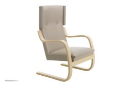 Armchair 401 Sessel, Birke | Prestige Leder beige | Artek