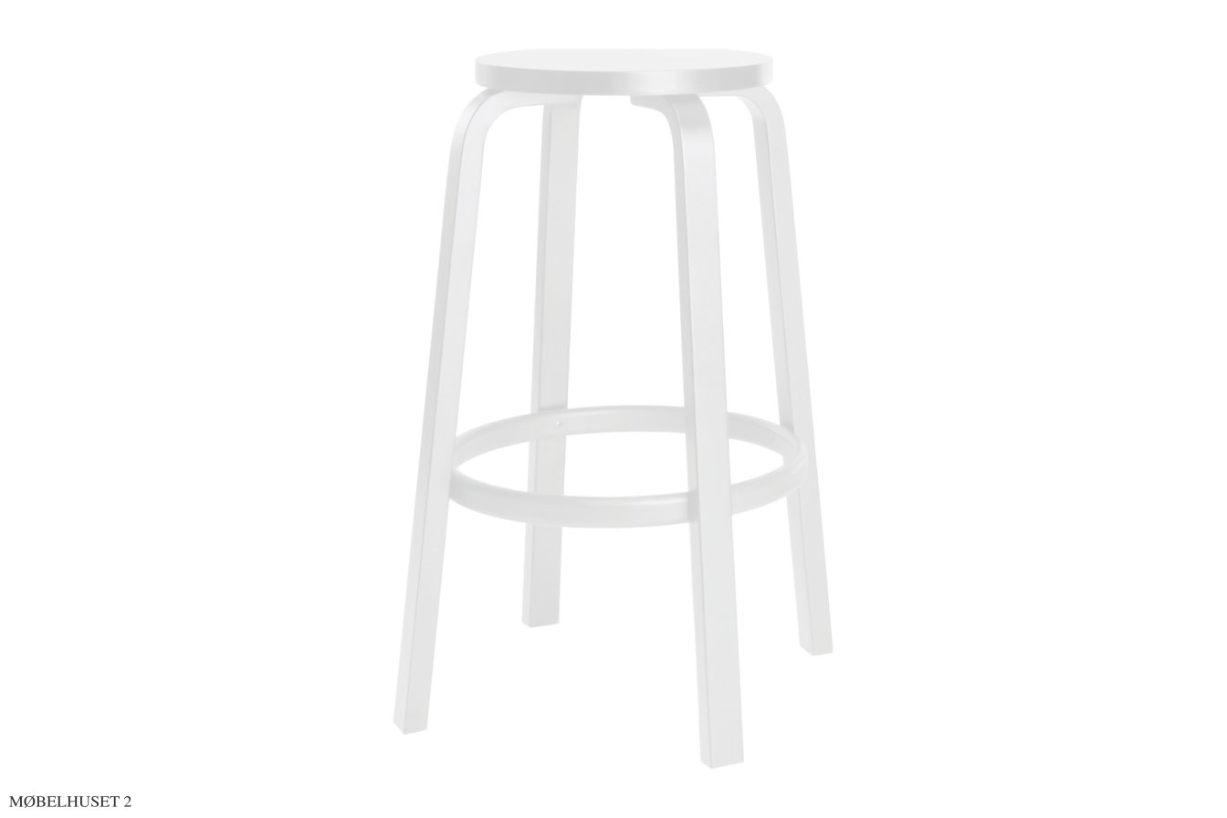 Bar Stool 64 | Farbe, Wei� lackiert, �54,5 x H75 cm | Artek