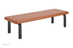 Bench 167 Bank, Schwarz lackiert Birke/Leder Prestige | Artek