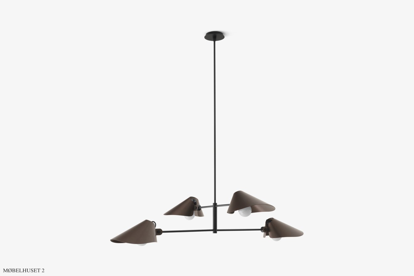 Bonnet SC91-SC93 lysekrone, SC93 - h�jde 140 cm, Black & Bronzed | &Tradition