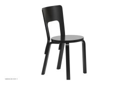 Chair 66 spisebordsstol, Sortlakeret | Artek