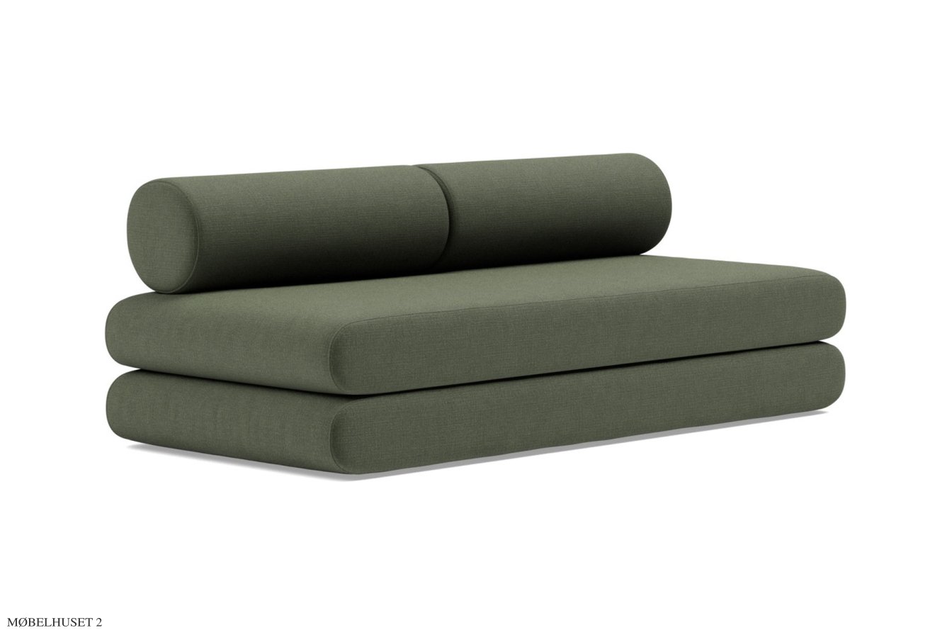 Circlus Daybed, Mit runden Kissen, Esina Olive Green 413 | Innovation Living