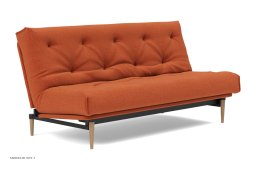 Colpus Schlafsofa, Helle Eiche / schwarzes Metall, Esina Rust Orange 412 | Innovation Living