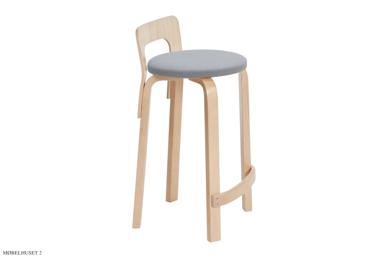 High Chair K65 barstol, Birk/Tonus stof | Artek