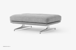 Inland AV32 Bank, Poliertes Aluminium, Hallingdal 130 | &Tradition