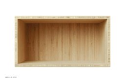 ATBO Kvart hallway reol 18 x 35, 30 cm, Bambus mat lak