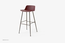 Rely HW86 Thekenhocker mit Kunststoffschale, Bronziert, Red Brown | &Tradition