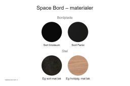 Space Bord, Material�bersicht | Andersen Furniture
