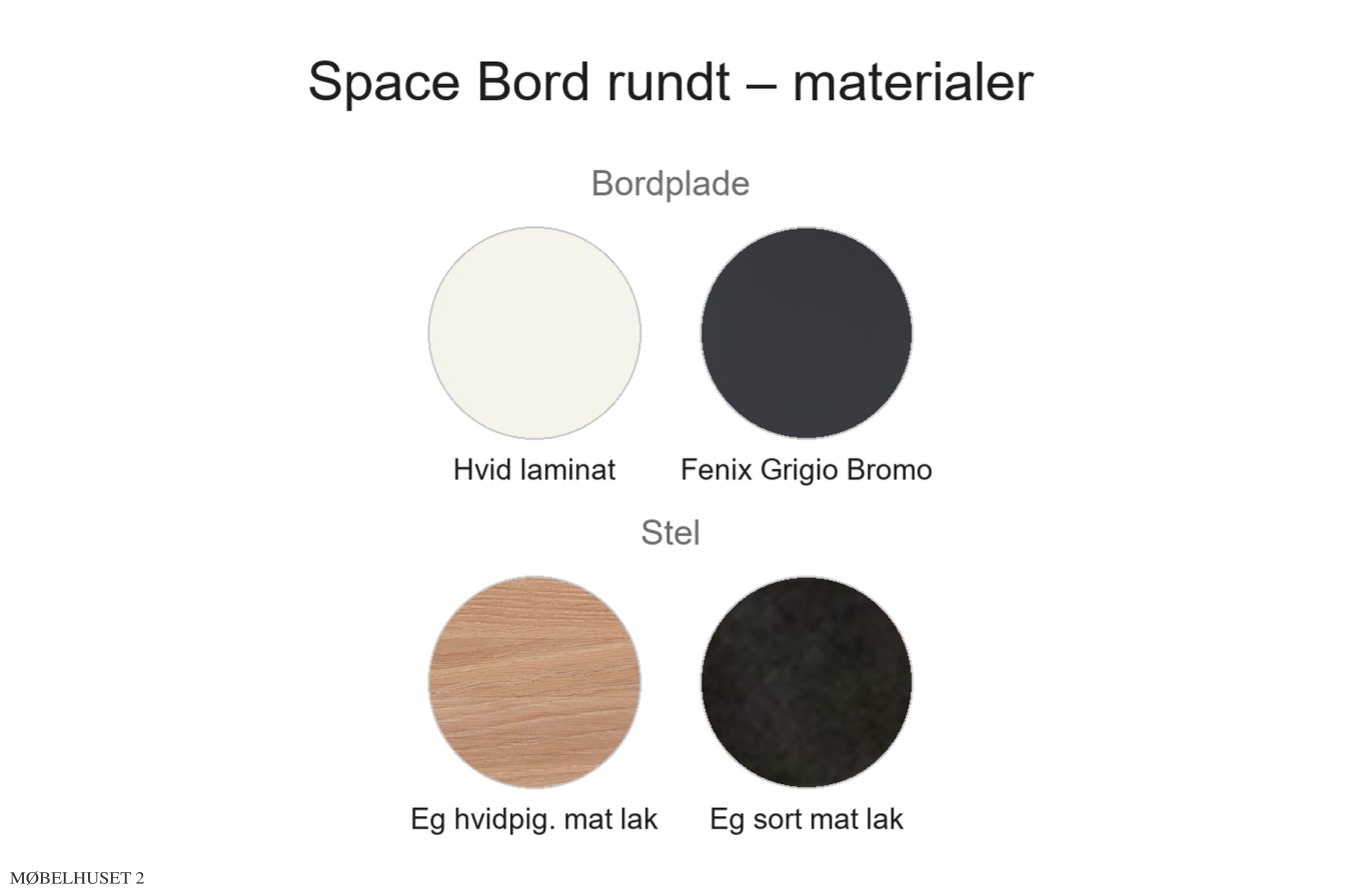 Space Bord rundt, Material�bersicht | Andersen Furniture