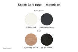 Space Bord rundt, Material�bersicht | Andersen Furniture