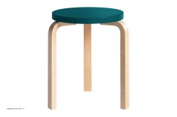 Stool 60 | Farve, Birk/petrol lakeret | Artek