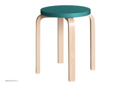Stool E60 | Farve, Birk/petrol lakeret | Artek