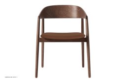 AC2 Stol b�g, Buche ger�uchert, PU-Leder braun | Andersen Furniture