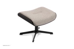 Air fodskammel, Eg sortbejdset, X-fod sort aluminium, Stof | Sheford Light grey 72 | Conform