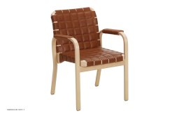 Armchair 45 armstol, Birk | Elegance l�der, walnut | Artek