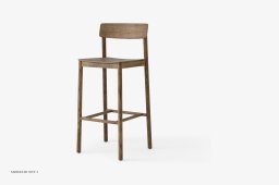 Betty TK15 & TK16 Barstuhl, TK16 - Sitz aus Furnier, Eiche ger�uchert ge�lt, Furnier | &Tradition
