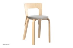 Chair 65 Esszimmerstuhl, Birke/Leder Prestige beige | Artek