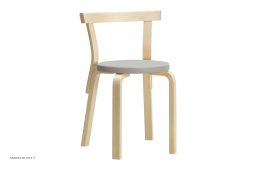 Chair 68 Esszimmerstuhl, Birke/Leder Prestige beige | Artek