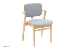 Domus Chair armstol, Lakeret birk | s�de og ryg Hallingdal stof | Artek