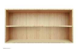 ATBO Halv reol vandret 35 x 70 med hel hylde, 21 cm, Bambus mat lak