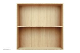 ATBO Reol 70 x 70, Vandret mellemside, 21 cm, Bambus mat lak