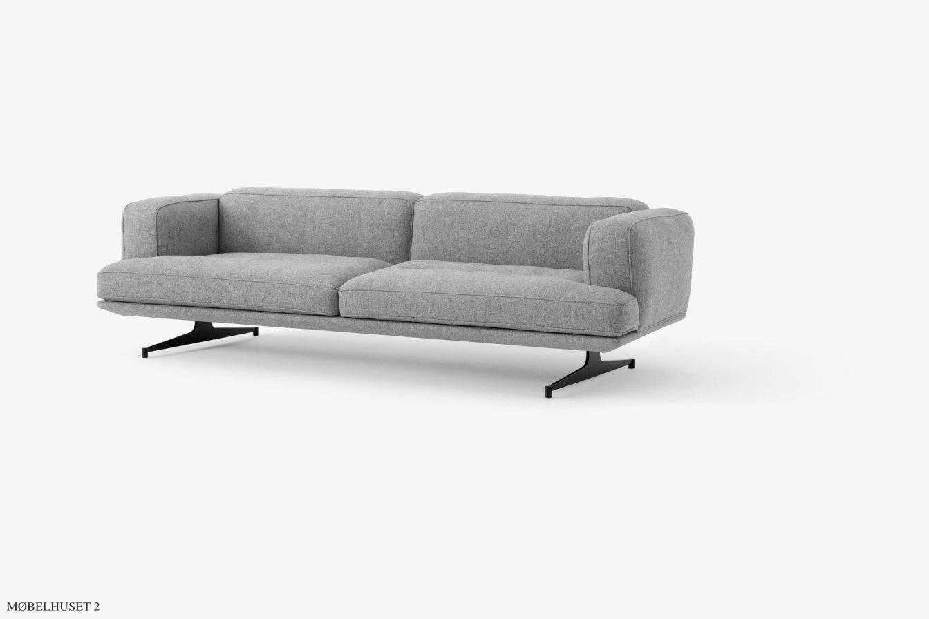 Inland AV23 Sofa, Warm Black, Hallingdal 130 | &Tradition