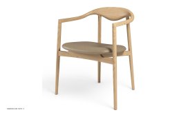 JARI Spisebordsstol, Eiche ge�lt, Leder | Almond | Brdr. Kr�ger