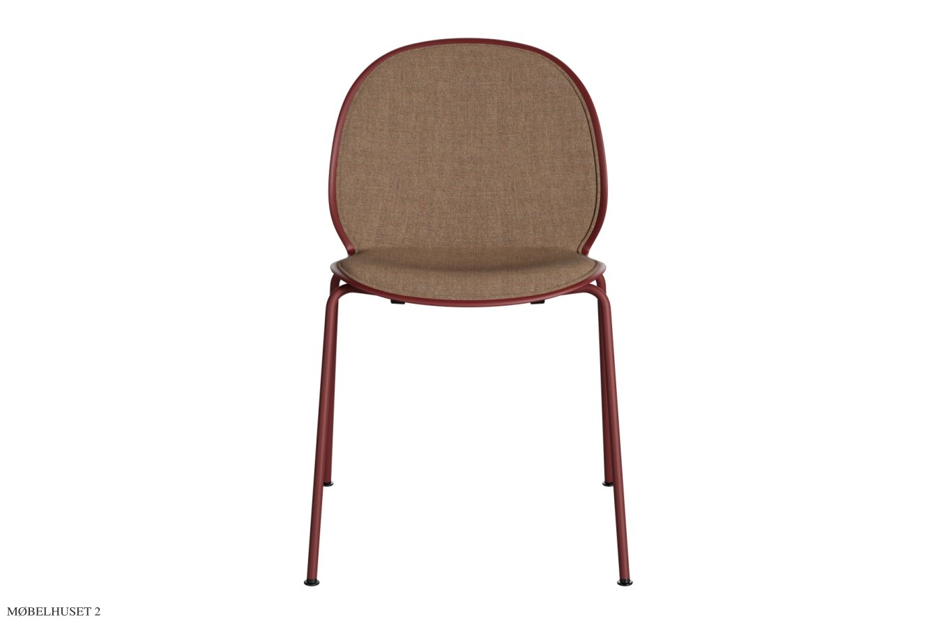 N02 Recycle N02-10 Stuhl, Frontpolster, Dark Red | Fritz Hansen