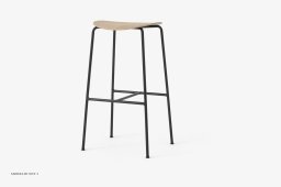 Pavilion AV36, AV37 & AV38 Hocker, AV38 - Barhocker (H79), Eiche lackiert | &Tradition