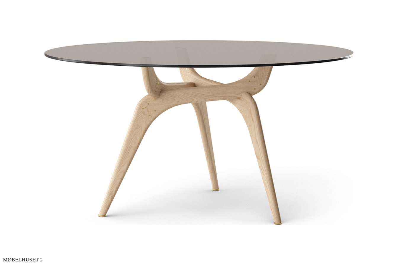 TRIIIO Spisebord, Eiche ge�lt, Bronzeglas-Tischplatte | Brdr. Kr�ger