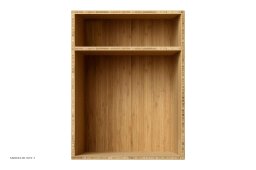ATBO Bedside reol lodret 47 x 35 med hylde, 34,5 cm, Bambus klar olie