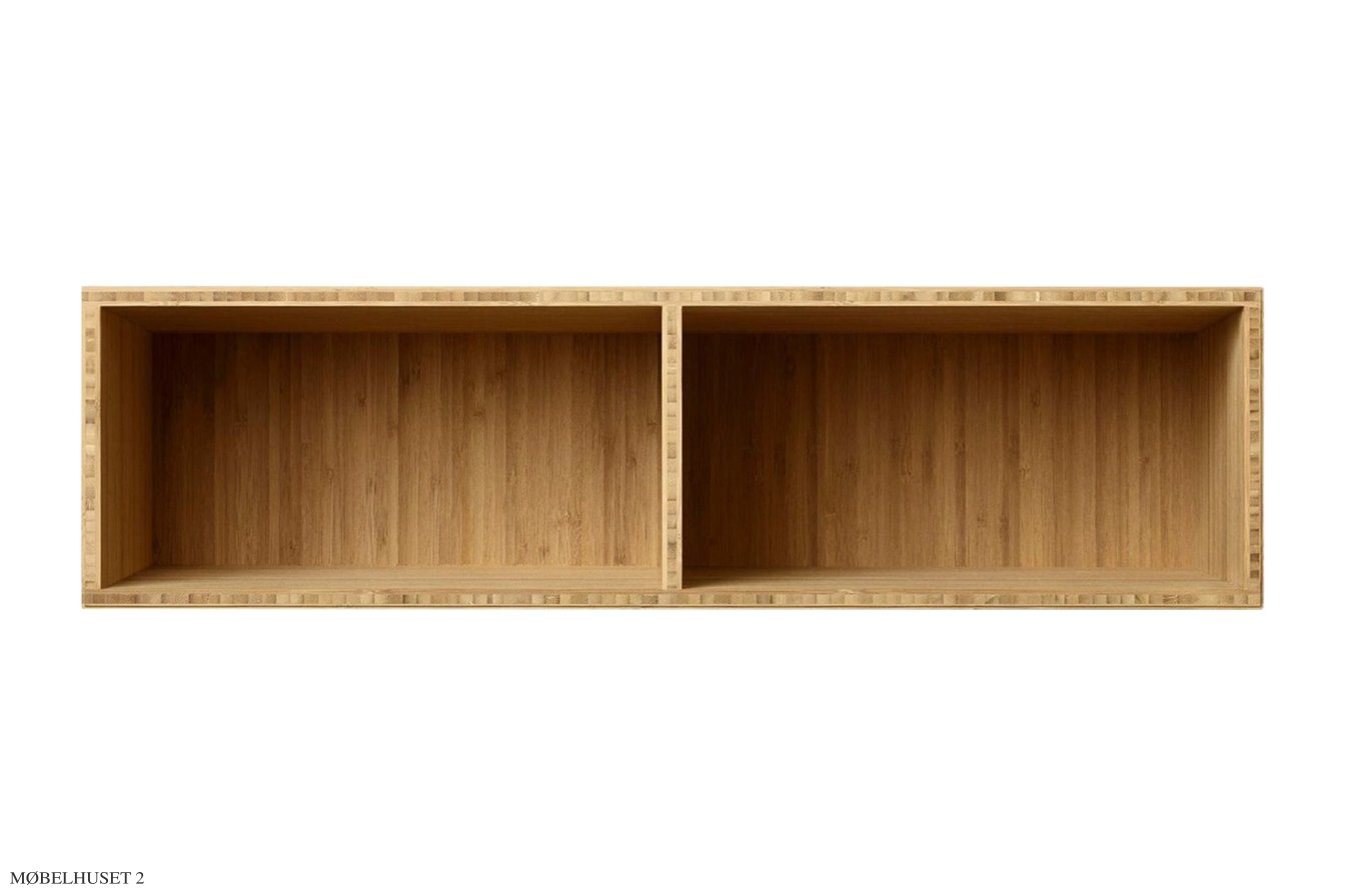 ATBO Halv hallway reol 18 x 70 med mellemside, 30 cm, Bambus klar olie