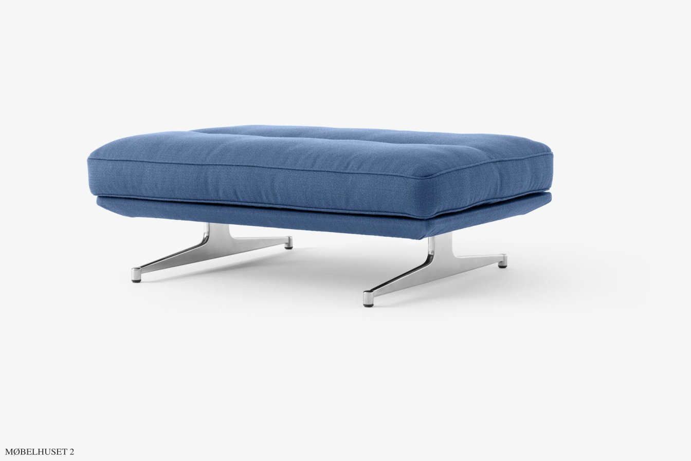 Inland AV32 Bank, Poliertes Aluminium, Vidar 733 | &Tradition