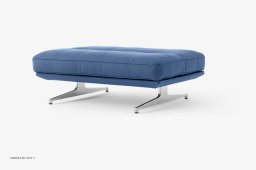 Inland AV32 Bank, Poliertes Aluminium, Vidar 733 | &Tradition