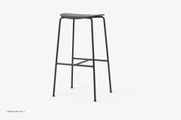 Pavilion AV36, AV37 & AV38 Hocker, AV38 - Barhocker (H79), Eiche schwarz lackiert | &Tradition
