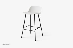 Rely HW81 Thekenhocker mit Kunststoffschale, Schwarz, White | &Tradition