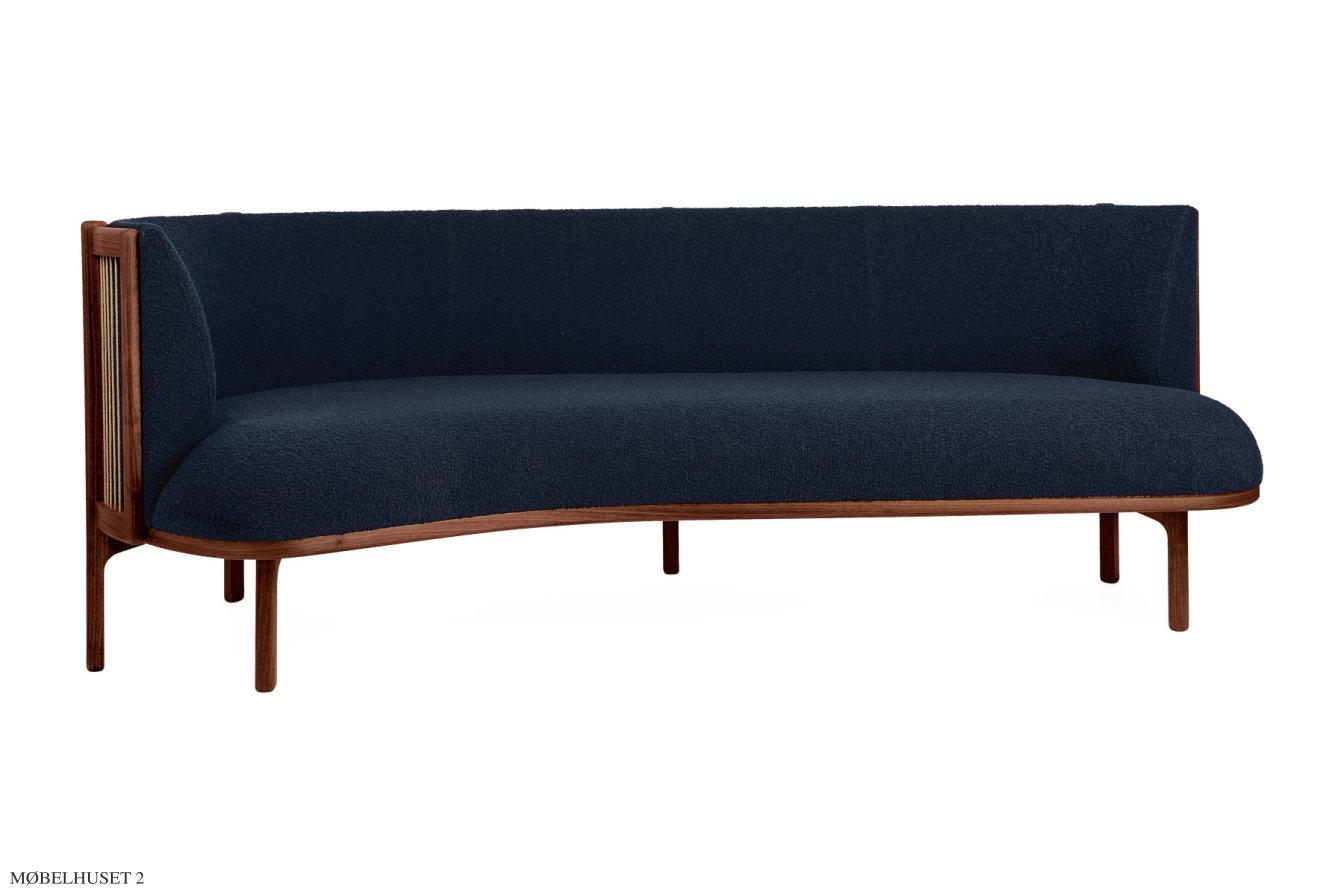 RF1903 Sideways Sofa, Walnuss ge�lt, Baru, Baru 0780, Links | Carl Hansen & S�n
