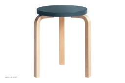 Stool 60 | Farve, Birk/bl� lakeret | Artek