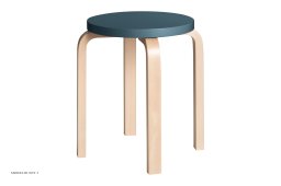 Stool E60 | Farve, Birk/bl� lakeret | Artek