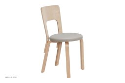 Chair 66 spisebordsstol, Birk/l�der Prestige beige | Artek