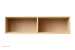 ATBO Halv hallway reol 18 x 70 med mellemside, 21 cm, B�g mat lak