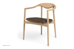 JARI Spisebordsstol, Eiche ge�lt, Leder | Cinnamon | Brdr. Kr�ger