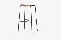 Pavilion AV36, AV37 & AV38 Hocker, AV38 - Barhocker (H79), Walnuss lackiert | &Tradition