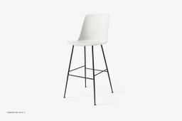 Rely HW96 Thekenhocker mit Kunststoffschale, Schwarz, White | &Tradition